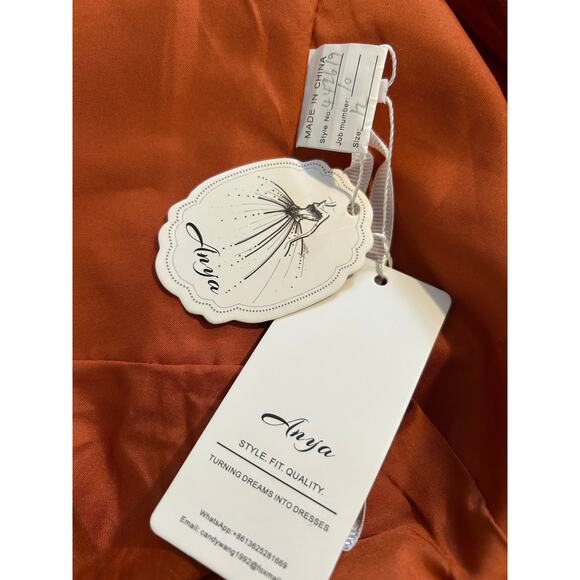 Anya Women's Halterneck Chiffon Knee-Length Wedding Guest Dress Size 12 wom3002 - Picture 9 of 10